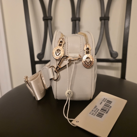 NWT Valentino Orlandi Off-White Quilted Crossbody Bag - Picture 4 of 10